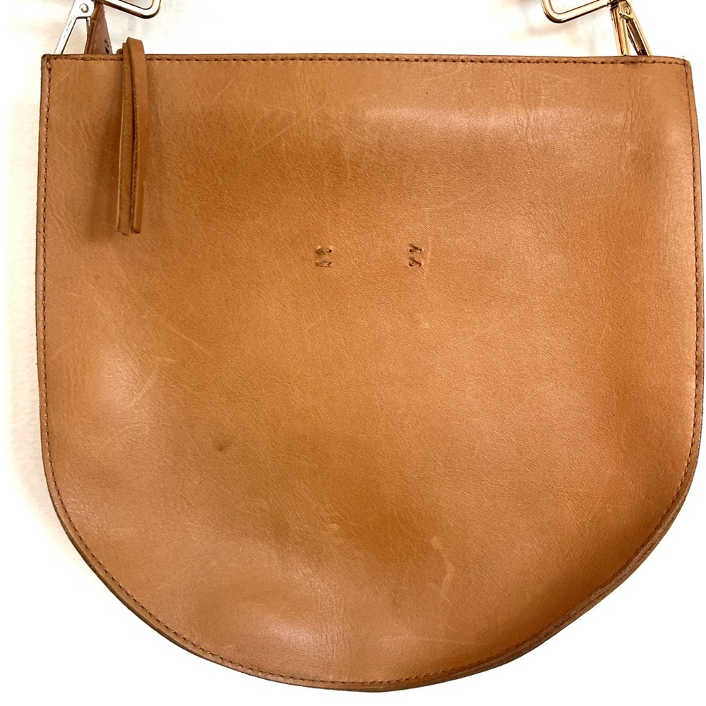 Madewell The Transport Saddlebag Leather Crossbody Bag (Desert Camel) - Picture 6 of 8